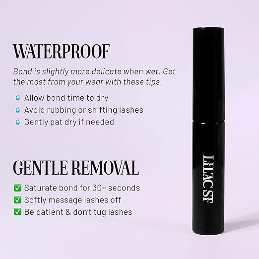 Lilac St - Eternal Bond (Black) - Lash Cluster Glue - Mini Mascara Wand Applicator - Strong & Flexible Hold - Waterproof - Sensitive Eyes Safe - Cruelty Free, Vegan, Women Founded - 0.16 fl oz