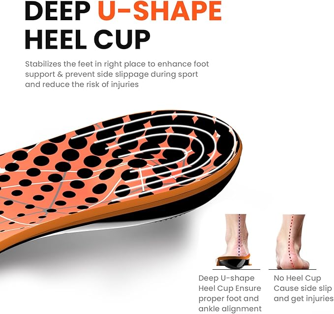 Plantar Fasciitis Arch Support Insoles - Welnove Heavy Duty High Arch Inserts Standing All Day, Fatigue Reduce - Orthotic Cushions for Foot Pain, Flat Feet, Heel Spurs, Man & Women, Fit Most Shoes (S)