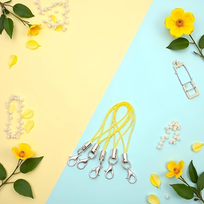 20 Pcs Mobile Phone Rope Strap Charm Lariat Lanyard with Lobster Clasp Cords, Cell Phone Charms, Car Keychain, for Cellphone/USB Drive/Keychain/DIY Jewelry Accessories