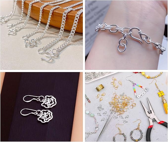 500pcs Silver Filled Jump Rings, Non Tarnish Silver Open Jump Rings for Necklace, Bracelet, Earrings DIY Jewelry Making Supplies (0.7x8mm)