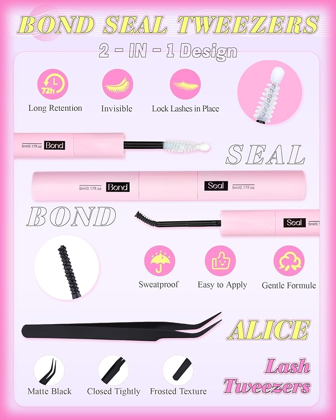 ALICE Lash Clusters Kit Natural Anime Eyelash Clusters Kit 10-14mm Wispy Manga Cluster Eyelash Extension Kit Sipky Clear Band Individual Cluster Lashes with 5-7mm Bottom Lashes Bond and Seal