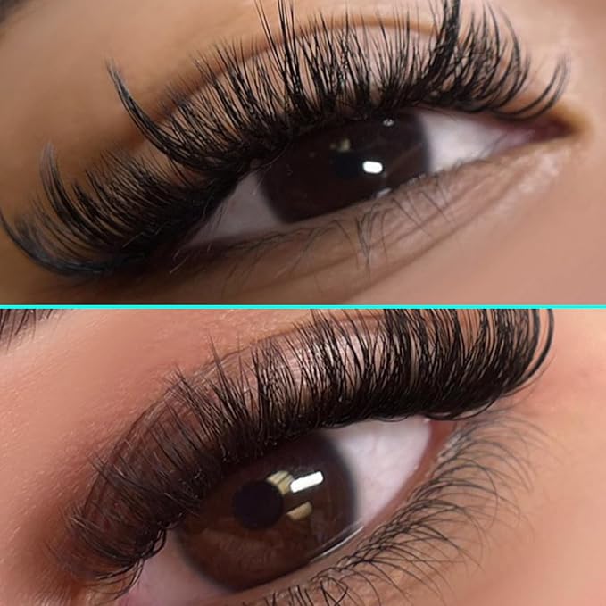 VAVALASH Cashmere Easy Fan Lashes 0.03 0.05 0.07 C/CC/D/DD Volume Lash Extensions 8MM-20MM Matte Black Self Fanning Eyelash Extensiones, Professional Supplies for Lash Artists (C-0.03,20-25mm)