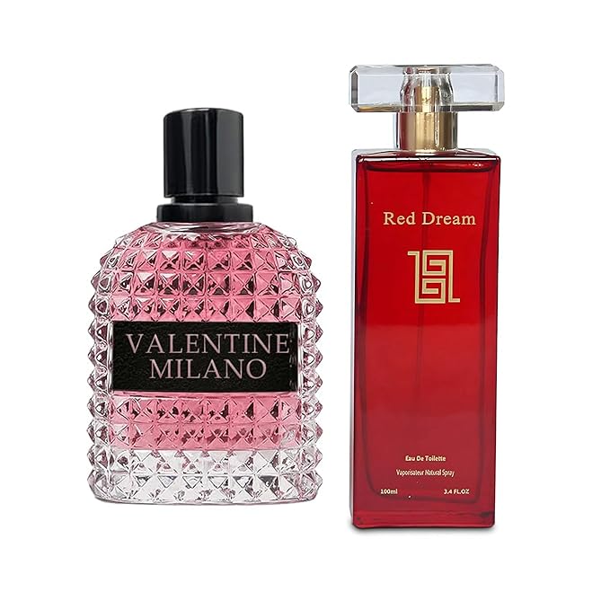 AFLUXE Women's Perfume Combo Set Milano Women&Red Dream Floral Fruity Fragrance Eau De Parfum Elegant 100ml Bottle Natural Spray Each for Daily Used