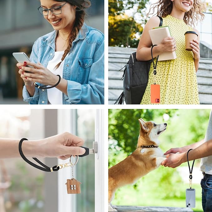 Phone Lanyard for Cellphone Case, Phone Wrist Strap for Case, With Lip Balm Holder Keychain Cap