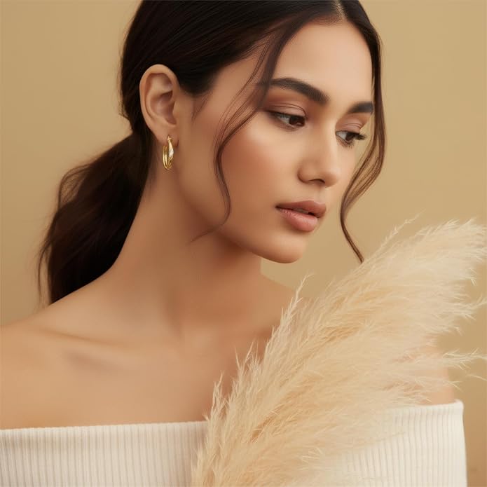 14K Gold Hoop Earrings 14K Gold Earrings for Women 20/25/30/35 Gold Hoop Earrings Jewelry