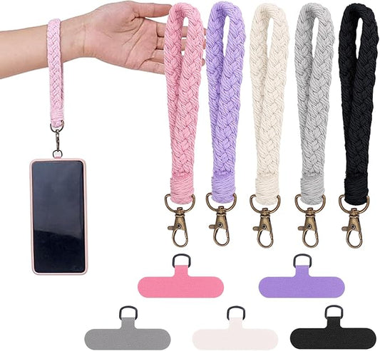 4 PCS Charm Cell Phone Wrist Strap Lanyard with Tether Tabs,Anti LossTheft,Unisex for Gym Travel