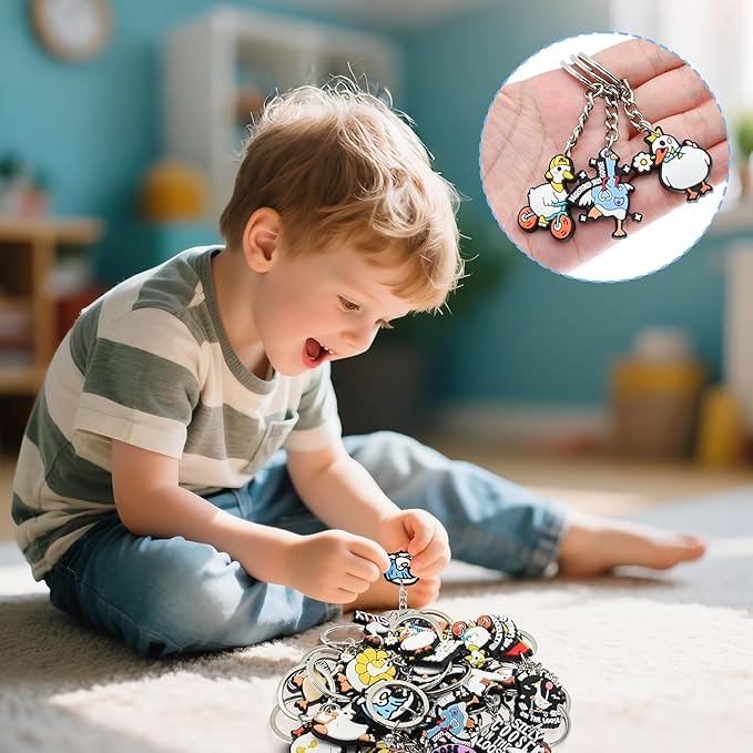 Keychains Bulk DIY Cute Keychain Charms Backpack Charms for Girls Backpack Keychains PVC Key Ring Party gifts