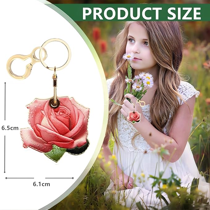 Leather Keychain Holder Case Compatible with AirTag,Cute Protective Apple Air Tag Cover with Keychain Ring,Anti-Scratch Finder GPS Tracker Case for Wallet Keys,Bag,Pets(Figure 6)