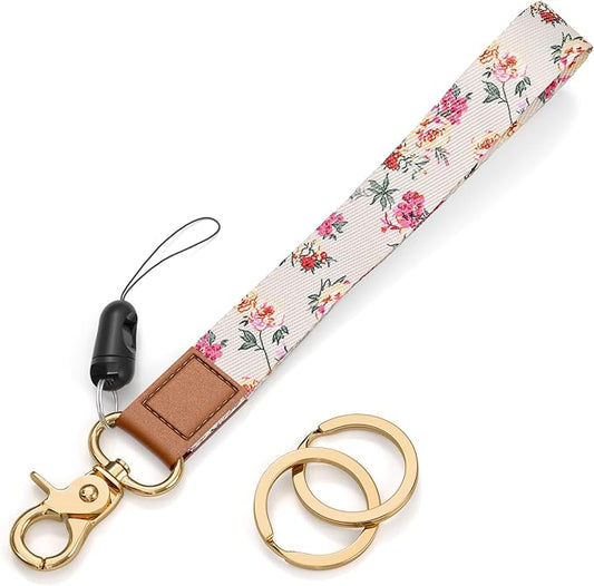 Cool Leopard Wristlet Keychain, Wrist Lanyard Key Chain For Women Men Car Keys Id Holder Card Phone Wallet Camera