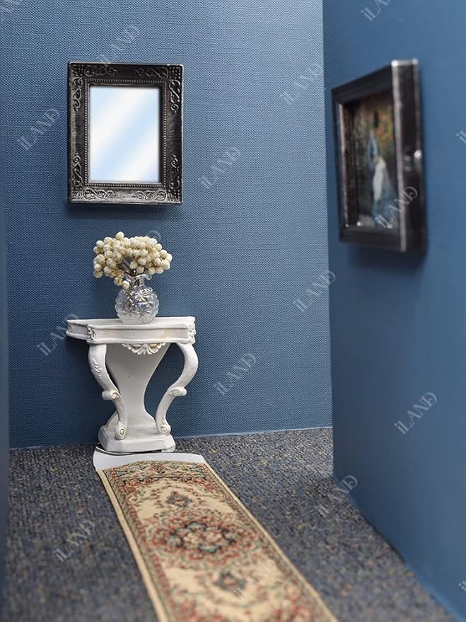 iLAND Mini Mirrors, Dollhouse Accessories on 1:12 Scale, Framed Glass Miniature Mirror (Dark Silver 4pcs)