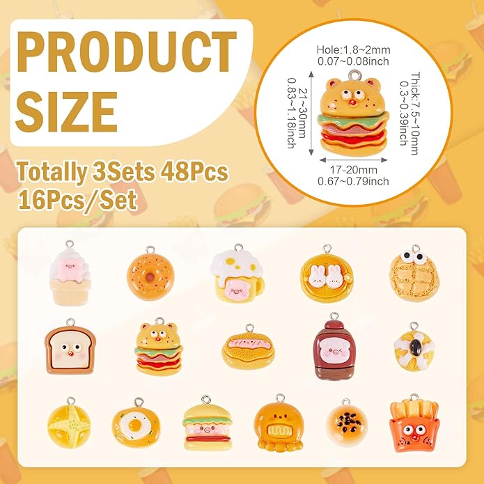 Craftdady Resin Plastic Miniature Food Snack Pendants Charms Ice Drink Juice Pendants Cute Bottle Fruit Keychain Charms Hang Ornament for DIY Craft Earring Bracelet Necklace Jewelry Making