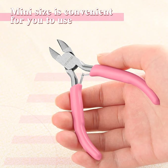 4-Inch Side Cutters for Jewelry Making Diagonal Cutting Pliers Wire Cutters Diagonal Side Cutting Pliers Mini Jewelry Making Tool Jewelry Plier for Wire, Zip Ties, Crafting
