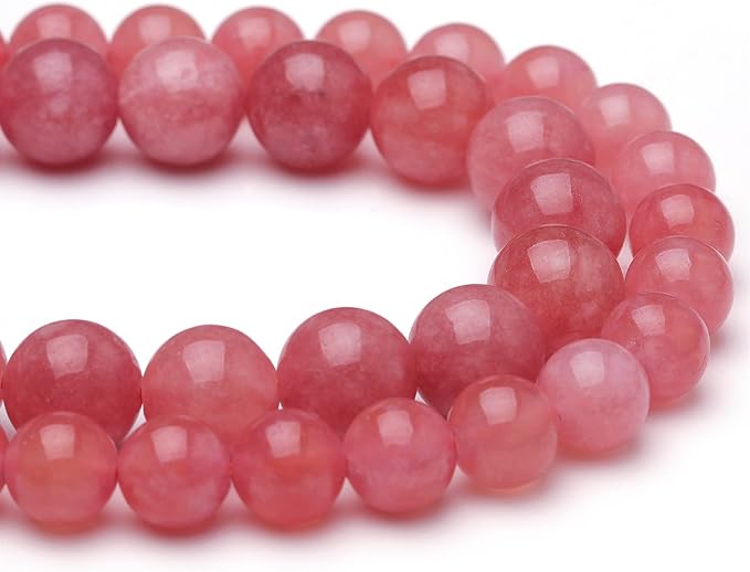 Natural Stone Beads for Jewelry Making,6mm Ice Type Sunstone Polished Smooth Round Gemstone Beads for Bracelet Necklace 15 Inch