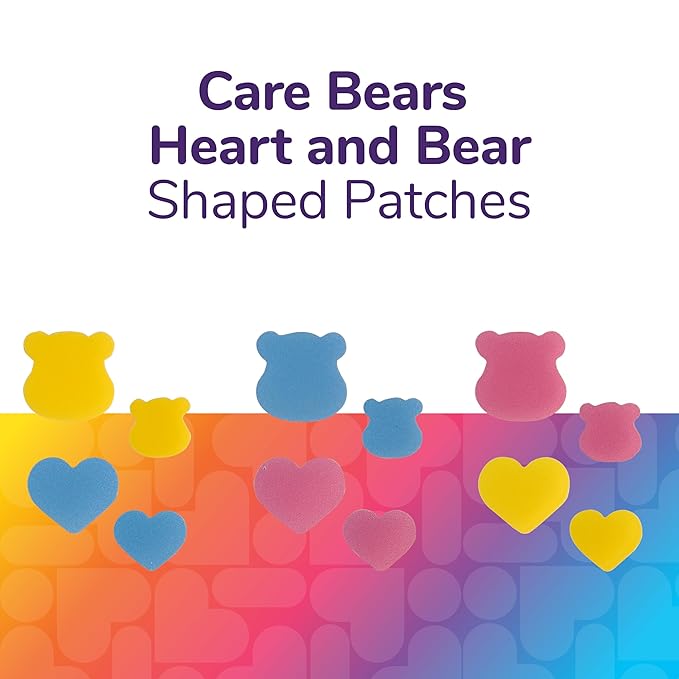 BioSwiss Care Bears Pimple Patches, Hydrocolloid Acne Patch for Zits and Blemishes, Face and Skin Stickers, 72 Count