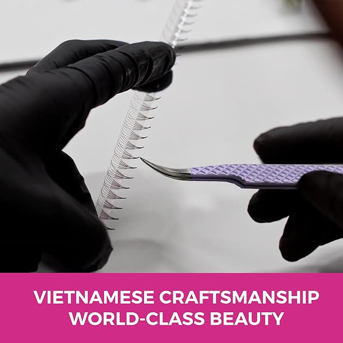 Eyesy Lash 500 Promade Fans - Volume Premade Lash Fans for Eyelash Extensions Pointy Base Handmade Loose Pre Made Eyelashes Middle Stem Soft and Lightweight (10D 0.07 CC 15mm)
