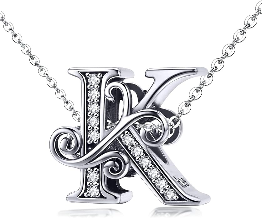 925 Sterling Silver Letter Charms for Pandora Bracelets Alphabet Initial Charms Beads Birthday Christmas Jewelry Gift for Women
