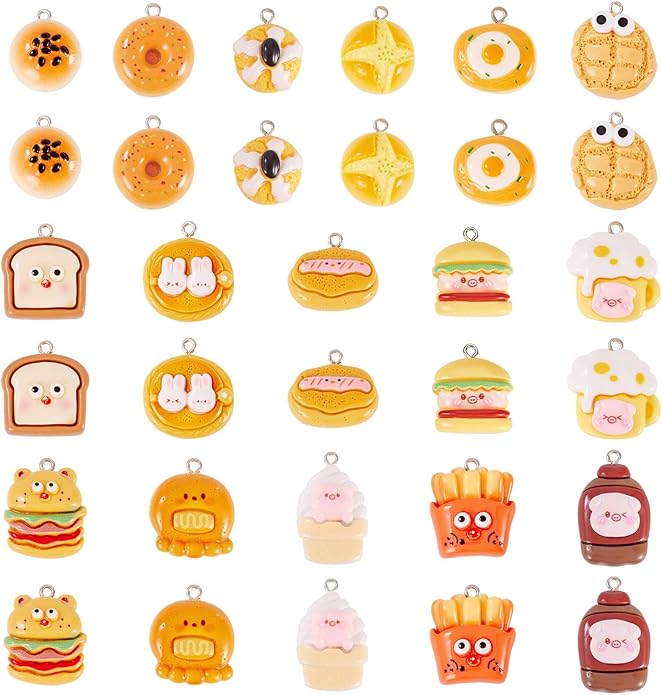 Craftdady Resin Plastic Miniature Food Snack Pendants Charms Ice Drink Juice Pendants Cute Bottle Fruit Keychain Charms Hang Ornament for DIY Craft Earring Bracelet Necklace Jewelry Making