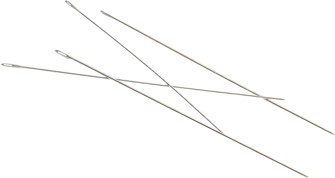 The Beadsmith Bead Embroidery Needles, Size 10 and 12 Assortment, Pack of 4, European Quality, Ideal for Right Angle Weave - The Blunt Tips Will not fray Threads as They Pass!