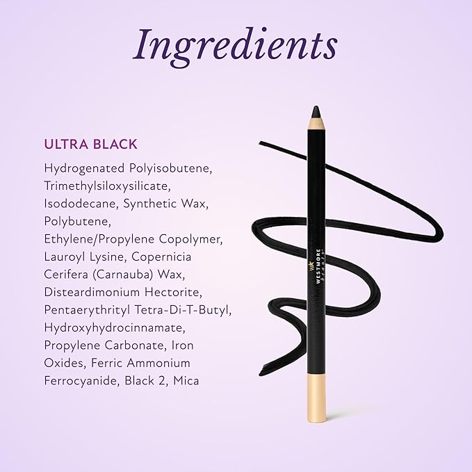Westmore Beauty Lasting Effects Soft Glide Eyeliner – Waterproof & Smudge-Proof Precision Eyeliner Pencil – Long-Lasting Gel Formula for Easy Sharpening – Ultra Black, 0.042 oz