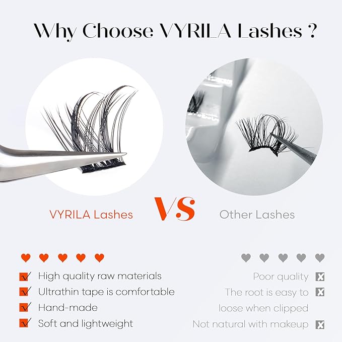 Lash Clusters-VYRILA 0.07mm Wispy Eyelashes C Curl Eyelash Clusters 8-14mix Individual Lashes Extension DIY at Home (S03+S05 138pcs-8-14mix)