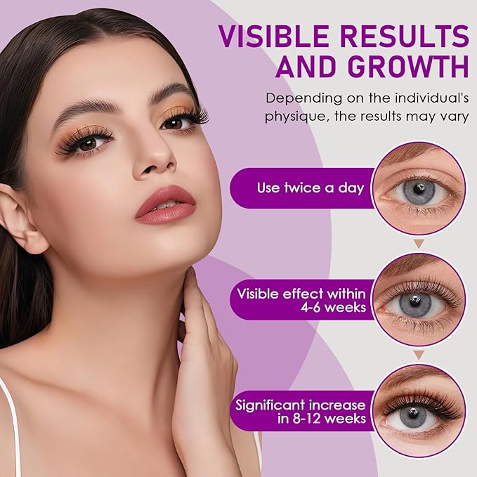 8ml Lash Enhancing Serum, Lash Boosting Nourishing Primer, Daily eyelash care, Improve the appearance of eyelashes, Support slender eyelashes, CreateThicker and Fuller Lashes