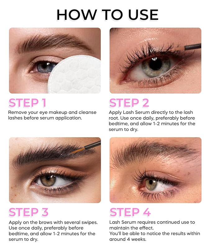 Stacy Lash Growth Serum (0.17fl.oz / 5ml) | Eyebrow & Eyelash Enhancing Serum for Natural Lashes & Brows