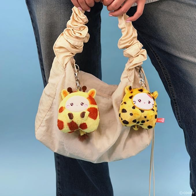 Anirollz Miniz Plush Charm Cute Stuffed Animal Keychain Kawaii Mini Bag Accessory Collectible Pocket Toy for Kids & Adults