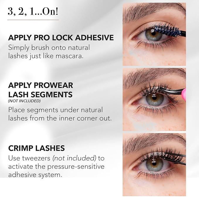 Pro Lash Pro Lock Adhesive - Longest-Lasting, Easiest-to-Apply Lash Glue - Waterproof, Sweatproof Eyelash Glue - Safe for Sensitive Eyes - 10-Plus Day Hold, No Fumes, No Dry Time - 4.5 ml