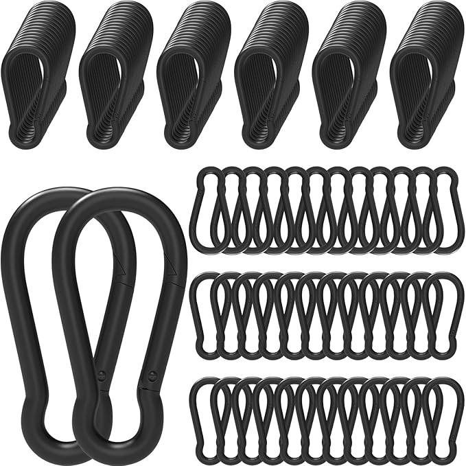 Carabiner Clip Spring Snap Hook, Heavy Duty Spring Snap Hook, Quick Link Keychain Clip for Keys Swing Set Camping Fishing Hiking Traveling