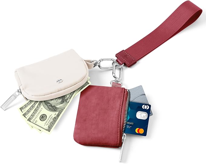 Mum's Memory Mini Zip Around Wristlet Wallet for Women Dual Pouch Wristlet Portable Wallet Coin Purse Mini Women Coin Pocket