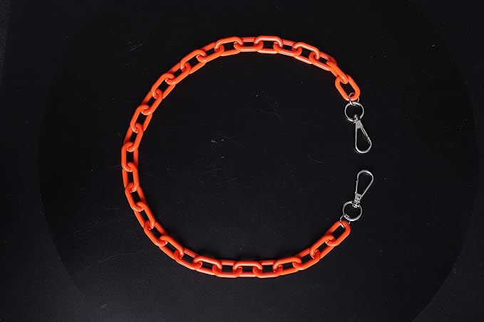 Sither Color Acrylic Jean Chains Wallet Chain Pocket Chain Belt Chains Keychain Hip Hop Punk Jean Pants Wallet Chains for Women and Men Gift on Halloween (orange)