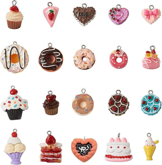 Craftdady Resin Plastic Miniature Food Snack Pendants Charms Ice Drink Juice Pendants Cute Bottle Fruit Keychain Charms Hang Ornament for DIY Craft Earring Bracelet Necklace Jewelry Making
