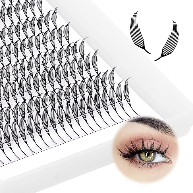 FADLASH Premade Anime Lashes Spire Premade Lash Fans 0.07 C Curl Volume Manga Lash Look Fluffy Natural Lash Extensions for Professional Salon Use (0.07-C, 8-14mm)