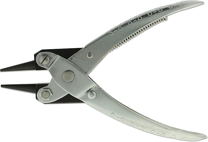The Beadsmith Round Nose Parallel Pliers, 5.5 inches (140mm), Steel tool for jewelry making, with spring