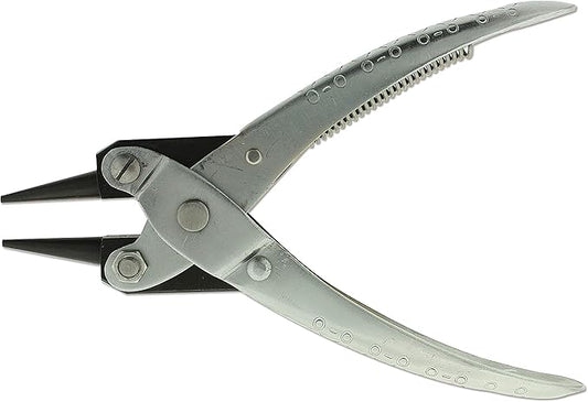 The Beadsmith Round Nose Parallel Pliers, 5.5 inches (140mm), Steel tool for jewelry making, with spring