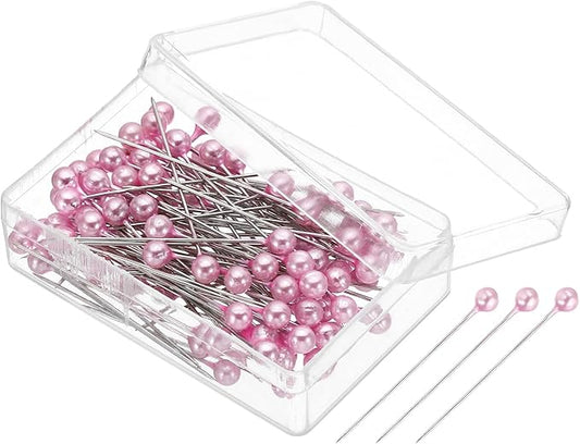 PATIKIL Sewing Pins, 600 Pcs 1.5 Inch Straight Pin with Plastic Pearlized Ball Head for Fabric, Decorative, Jewelry DIY, Craft and Sewing Project, Light Pink