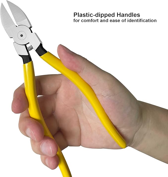 7in. Wire Cutters, Ultra Sharp Small Side Cutter Clippers with Spring Loaded, Flush Cutting Pliers, Diagonal Cutting Plier for Jewelry Making, Crafting, Electrical