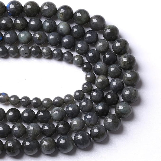 10MM 38PCS Natural Stone Black Labradorite Beads Crystal Loose Beads for Jewelry Making DIY Bracelet