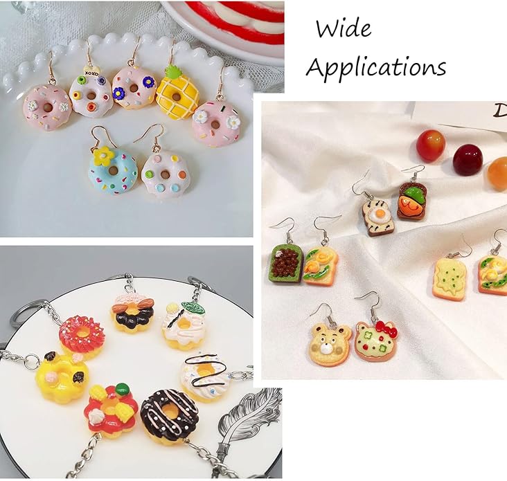 Craftdady Resin Plastic Miniature Food Snack Pendants Charms Ice Drink Juice Pendants Cute Bottle Fruit Keychain Charms Hang Ornament for DIY Craft Earring Bracelet Necklace Jewelry Making