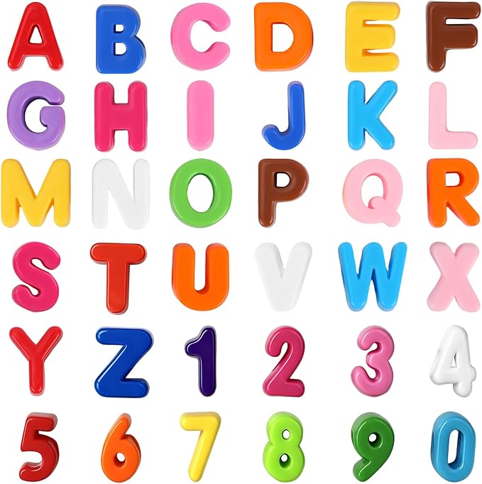 72pcs Chunky Colorful Acrylic Number and Letter Beads for DIY Crafts, Large 20mm/0.79in Alphabet Beads for Jewelry Making Keychains Bracelets (Random Styles & Colors)