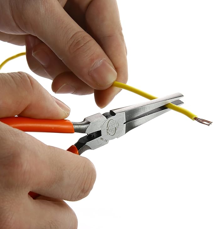 2Pcs Flat Nose Pliers Flat Long Needle Nose Pliers (5-Inch)