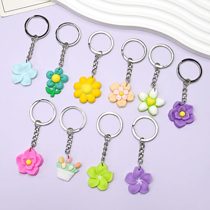 Keychains Bulk DIY Cute Keychain Charms Backpack Charms for Girls Backpack Keychains PVC Key Ring Party gifts