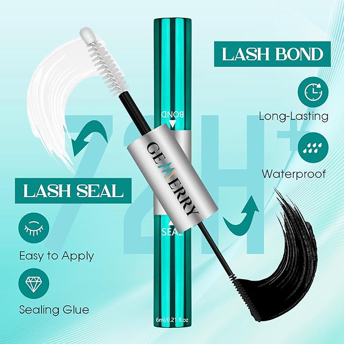 GEMERRY Lash Extension Kit DIY 280pcs Lash Clusters Kit Eyelash Extension Kit D Curl Individual Lashes Kit with Lash Bond and Seal Lash Tweezers for Self Use（30P+40P-10-18mm)