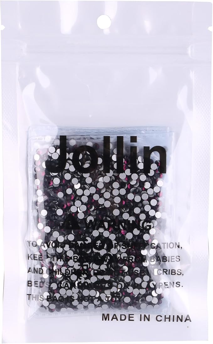 Jollin 2880pcs Flatback Rhinestones Glue Fix Crystal Glass Diamantes Gems for Crafting Nail Art Crafts Decorations Clothes Shoes 2.8 mm (ss10, Amethyst)
