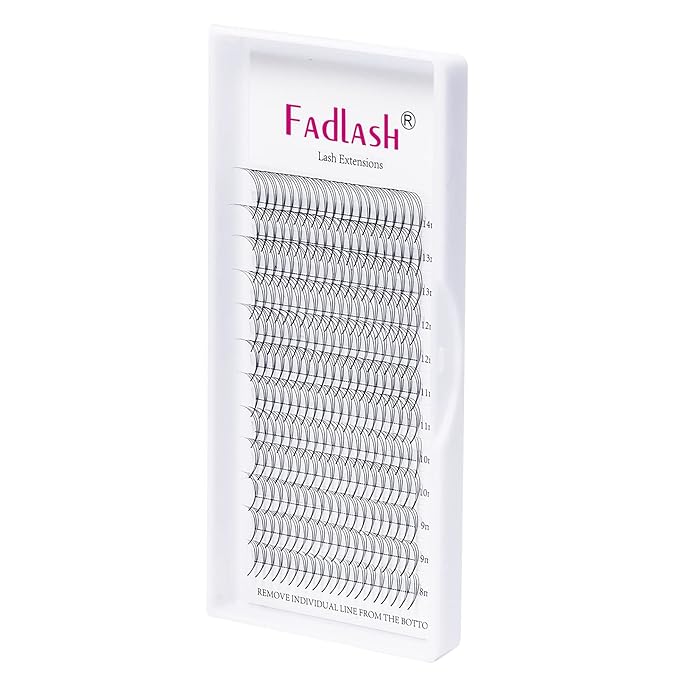 Lash Extension 0.07mm 3D Volume Lashes Premade Fans Eyelash Extensions C curl Mix 8-14mm Eyelashes Extension Individual Lashes by FADLASH (3D-0.07-C, 8-14mm Mix)