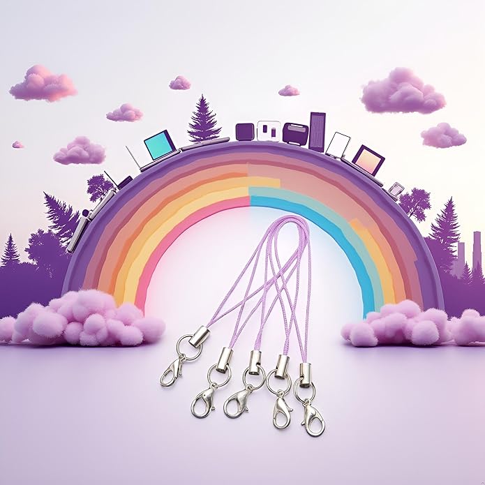 Mobile Phone Rope 20pcs Strap Charm Lariat Lanyard,Phone Charm with Lobster Clasp Cords for Cellphone/USB Drive/Keychain/DIY Jewelry Accessories Phone Accessories,Cell Phone Charms