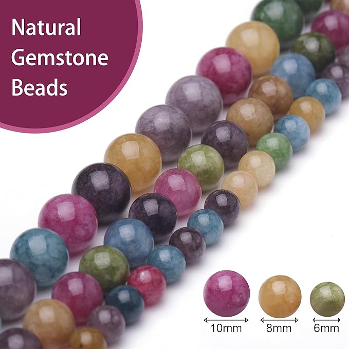 Natural Stone Beads for Jewelry Making,10mm Blue Tourmaline Polished Smooth Round Gemstone Beads for Bracelet Necklace 15 Inch