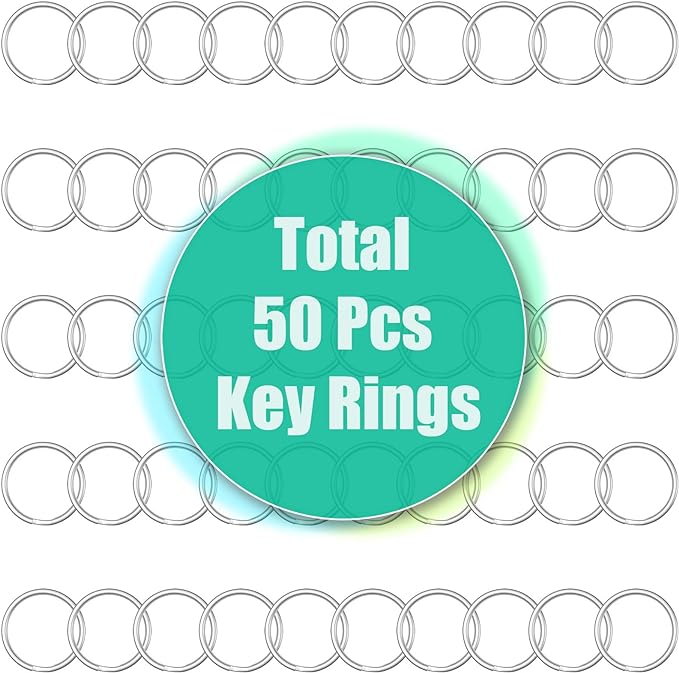sprookber 100pcs Metal Lobster Claw Clasp with Key Ring, Keychain Rings for Crafts, Key Jewelry DIY Crafts, Lanyard Clips snap Hook, Swivel Clasps Clip