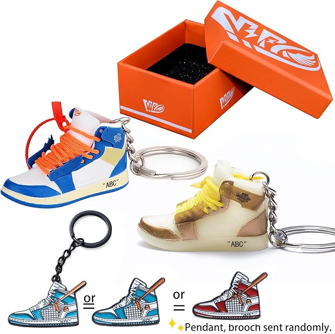 MPK 3D Mini Shoe Keychain,Sneaker Shoe lovers Keychainirthday Birthday Party Mystery Goodie Bag Prizes