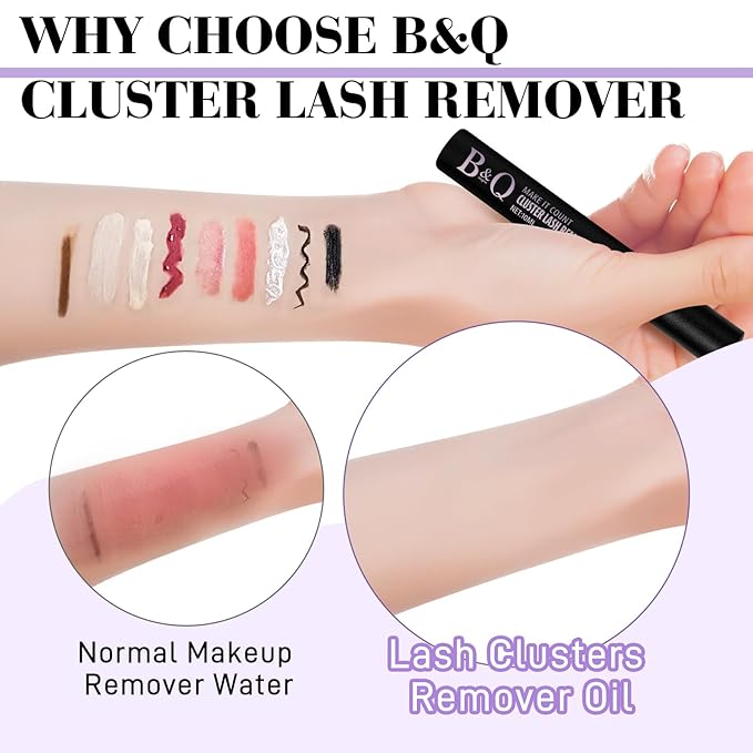 B&Qaugen B&Q Lash Remover for Lash Clusters 10 ML Lash Cluster Remover Cluster Lash Remover Cluster Lash Bond Remover Lash Adhesive Remover Lash Glue Remover Lash Bond and Seal Remover（Remover-10ML）